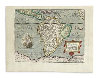 (WORLD AND CONTINENTS.) Quad, Matthias. Together six double-page engraved maps:
